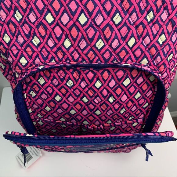 NWT Vera Bradley Campus Backpack Katalina Pink Diamond s back to school - Picture 7 of 11